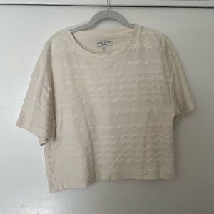 Madewell textured cropped Tshirt